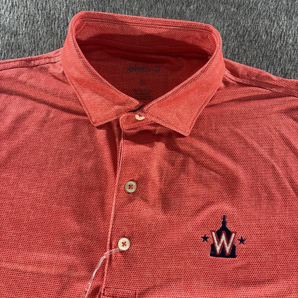 Johnnie-O Hangin Out Polo Shirt Navy Blue Washington Nationals MLB Mens Small
